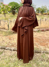 Zunairah Basic Abaya - Brown