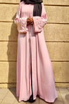 Zohra Embroidery Abaya - Blush Pink