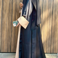 Haya Two Piece Abaya - Black & Beige