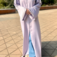 Haleema Embroidery Abaya - Powder Blue