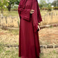 Zunairah Basic Abaya - Maroon
