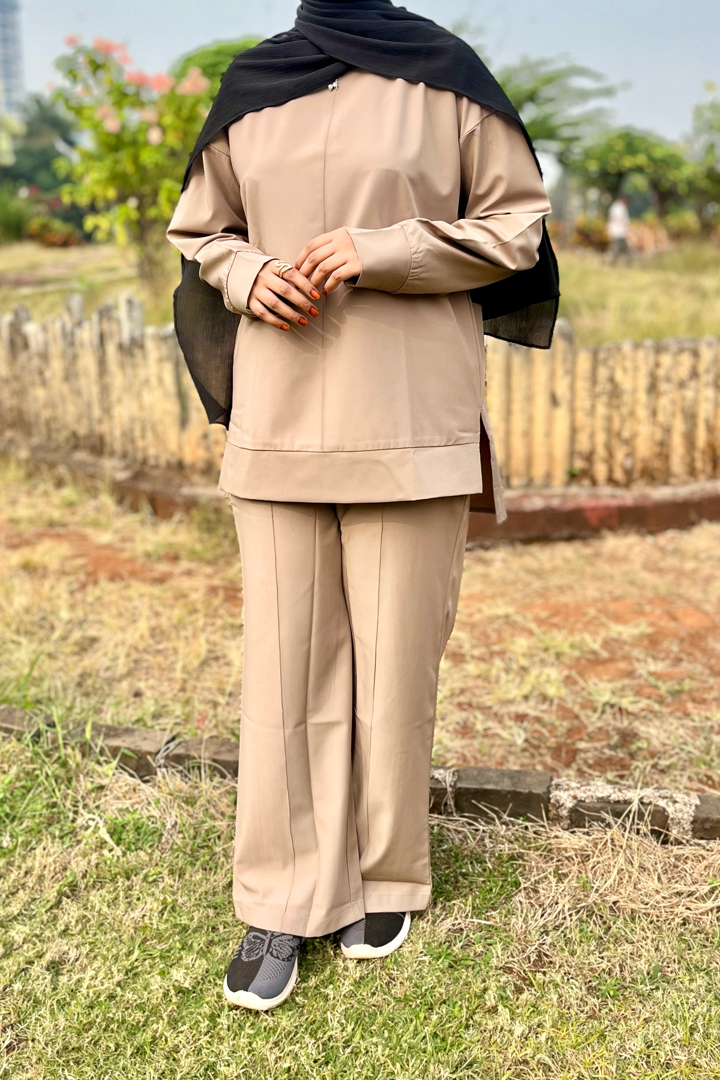 Noor Co-ord Set - Beige