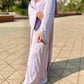 Haleema Embroidery Abaya - Powder Blue