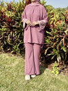Barakh Embroidered Co-ord Set - Mauve